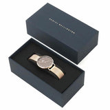 Buy Shop Daniel Wellington Petite Melrose Brown Dial Rose Gold Mesh Strap Watch For Women - DW00100477 USA Online