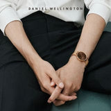 Buy Shop Daniel Wellington Petite Melrose Brown Dial Rose Gold Mesh Strap Watch For Women - DW00100477 USA Online