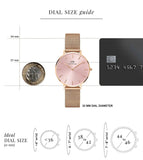 Buy Shop Daniel Wellington Petite Melrose Pink Dial Rose Gold Mesh Strap Watch For Women - DW00100367 USA Online