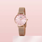 Buy Shop Daniel Wellington Petite Melrose Pink Dial Rose Gold Mesh Strap Watch For Women - DW00100367 USA Online