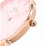 Buy Shop Daniel Wellington Petite Melrose Pink Dial Rose Gold Mesh Strap Watch For Women - DW00100368 USA Online