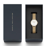 Buy Shop Daniel Wellington Petite Melrose White Dial Rose Gold Mesh Strap Watch For Women - DW00100305 USA Online