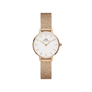 Buy Shop Daniel Wellington Petite Melrose White Dial Rose Gold Mesh Strap Watch For Women - DW00100305 USA Online