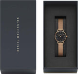 Buy Shop Daniel Wellington Petite Pressed Melrose Black Dial Rose Gold Mesh Strap Watch For Women - DW00100440 USA Online