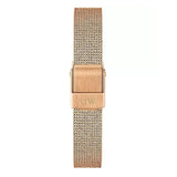 Buy Shop Daniel Wellington Petite Pressed Melrose Black Dial Rose Gold Mesh Strap Watch For Women - DW00100440 USA Online