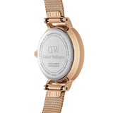 Buy Shop Daniel Wellington Petite Pressed Melrose Black Dial Rose Gold Mesh Strap Watch For Women - DW00100440 USA Online