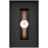Buy Shop Daniel Wellington Petite Pressed Melrose White Dial Gold Mesh Bracelet Watch For Women - DW00100447 USA Online