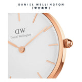 Buy Shop Daniel Wellington Petite Pressed Melrose White Dial Gold Mesh Bracelet Watch For Women - DW00100447 USA Online
