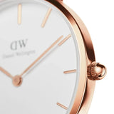 Buy Shop Daniel Wellington Petite Reading White Dial Black Leather Strap Watch For Women - DW00100173 USA Online
