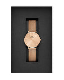 Buy Shop Daniel Wellington Petite Rose Gold Dial Rose Gold Mesh Bracelet Watch For Women - DW00100470 USA Online