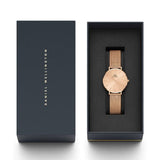 Buy Shop Daniel Wellington Petite Rose Gold Dial Rose Gold Mesh Bracelet Watch For Women - DW00100470 USA Online