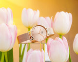 Buy Shop Daniel Wellington Petite Rose Gold Dial Rose Gold Mesh Bracelet Watch For Women - DW00100471 USA Online