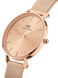 Buy Shop Daniel Wellington Petite Rose Gold Dial Rose Gold Mesh Strap Watch For Women - DW00100472 USA Online