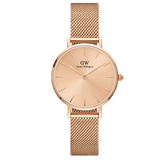 Buy Shop Daniel Wellington Petite Rose Gold Dial Rose Gold Mesh Strap Watch For Women - DW00100472 USA Online