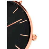 Buy Shop Daniel Wellington Petite Sheffield Black Dial Black Leather Strap Watch For Women - DW00100168 USA Online