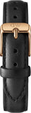 Buy Shop Daniel Wellington Petite Sheffield White Dial Black Leather Strap Watch For Women - DW00100174 USA Online