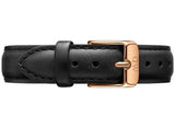 Buy Shop Daniel Wellington Petite Sheffield White Dial Black Leather Strap Watch For Women - DW00100174 USA Online