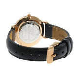 Buy Shop Daniel Wellington Petite Sheffield White Dial Black Leather Strap Watch For Women - DW00100174 USA Online