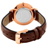 Buy Shop Daniel Wellington Petite St Mawes Black Dial Brown Leather Strap Watch For Women - DW00100169 USA Online