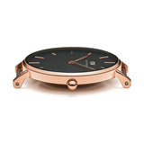 Buy Shop Daniel Wellington Petite St Mawes Black Dial Brown Leather Strap Watch For Women - DW00100169 USA Online