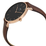 Buy Shop Daniel Wellington Petite St Mawes Black Dial Brown Leather Strap Watch For Women - DW00100169 USA Online