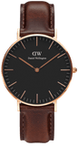 Buy Shop Daniel Wellington Petite St Mawes Black Dial Brown Leather Strap Watch For Women - DW00100169 USA Online