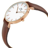 Buy Shop Daniel Wellington Petite St Mawes White Dial Brown Leather Strap Watch For Women - DW00100175 USA Online