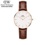 Buy Shop Daniel Wellington Petite St Mawes White Dial Brown Leather Strap Watch For Women - DW00100175 USA Online