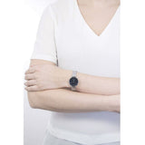 Buy Shop Daniel Wellington Petite Sterling Black Dial Silver Mesh Bracelet Watch For Women - DW00100218 USA Online