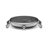 Buy Shop Daniel Wellington Petite Sterling Black Dial Silver Mesh Bracelet Watch For Women - DW00100218 USA Online