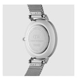 Buy Shop Daniel Wellington Petite Sterling Black Dial Silver Mesh Bracelet Watch For Women - DW00100304 USA Online