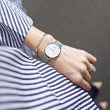 Buy Shop Daniel Wellington Petite Sterling White Dial Silver Mesh Bracelet Watch For Women - DW00100164 USA Online