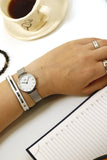 Buy Shop Daniel Wellington Petite Sterling White Dial Silver Mesh Bracelet Watch For Women - DW00100220 USA Online