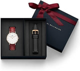 Buy Shop Daniel Wellington Petite Suffolk Red Dial Red Leather Strap Watch For Women - DW00100404 USA Online