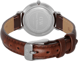 Buy Shop Daniel Wellington Petite White Dial Brown Leather Strap Watch For Women - DW00100243 USA Online