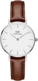 Buy Shop Daniel Wellington Petite White Dial Brown Leather Strap Watch For Women - DW00100243 USA Online