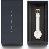 Buy Shop Daniel Wellington Petite White Dial White Leather Strap Watch For Women - DW00100249 USA Online