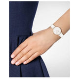 Buy Shop Daniel Wellington Petite White Dial White Leather Strap Watch For Women - DW00100249 USA Online