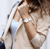 Buy Shop Daniel Wellington Petite White Dial White Leather Strap Watch For Women - DW00100249 USA Online