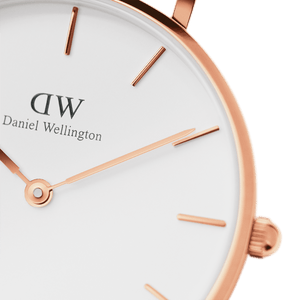Buy Shop Daniel Wellington Petite White Dial White Leather Strap Watch For Women - DW00100249 USA Online
