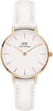Buy Shop Daniel Wellington Petite White Dial White Leather Strap Watch For Women - DW00100249 USA Online