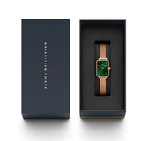 Buy Shop Daniel Wellington Pressed Melrose Emerald Green Rose Gold Mesh Strap Watch For Women - DW00100445 USA Online