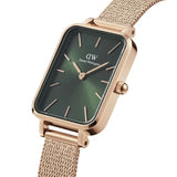 Buy Shop Daniel Wellington Pressed Melrose Emerald Green Rose Gold Mesh Strap Watch For Women - DW00100445 USA Online