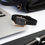 Buy Shop Daniel Wellington Quadro Ashfield Black Dial Black Mesh Strap Watch For Women - DW00100433 USA Online