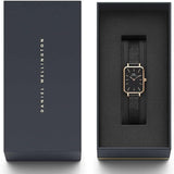 Buy Shop Daniel Wellington Quadro Ashfield Black Dial Black Mesh Strap Watch For Women - DW00100433 USA Online