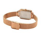 Buy Shop Daniel Wellington Quadro Melrose White Dial Gold Mesh Strap Watch For Women - DW00100431 USA Online