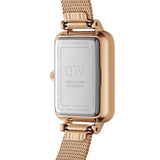 Buy Shop Daniel Wellington Quadro Melrose White Dial Gold Mesh Strap Watch For Women - DW00100431 USA Online