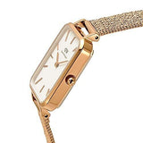 Buy Shop Daniel Wellington Quadro Melrose White Dial Gold Mesh Strap Watch For Women - DW00100431 USA Online