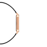 Buy Shop Daniel Wellington Quadro Pressed Ashfield Black Dial Black Mesh Strap Watch for Women - DW00100467 USA Online