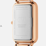 Buy Shop Daniel Wellington Quadro Pressed Melrose Black Dial Gold Mesh Bracelet Watch For Men - DW00100466 USA Online